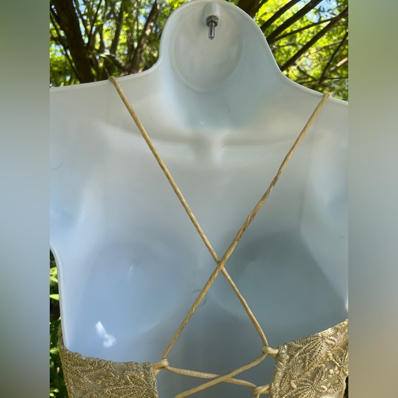 90s golden gown/prom dress size 4 - Picture 8 of 16